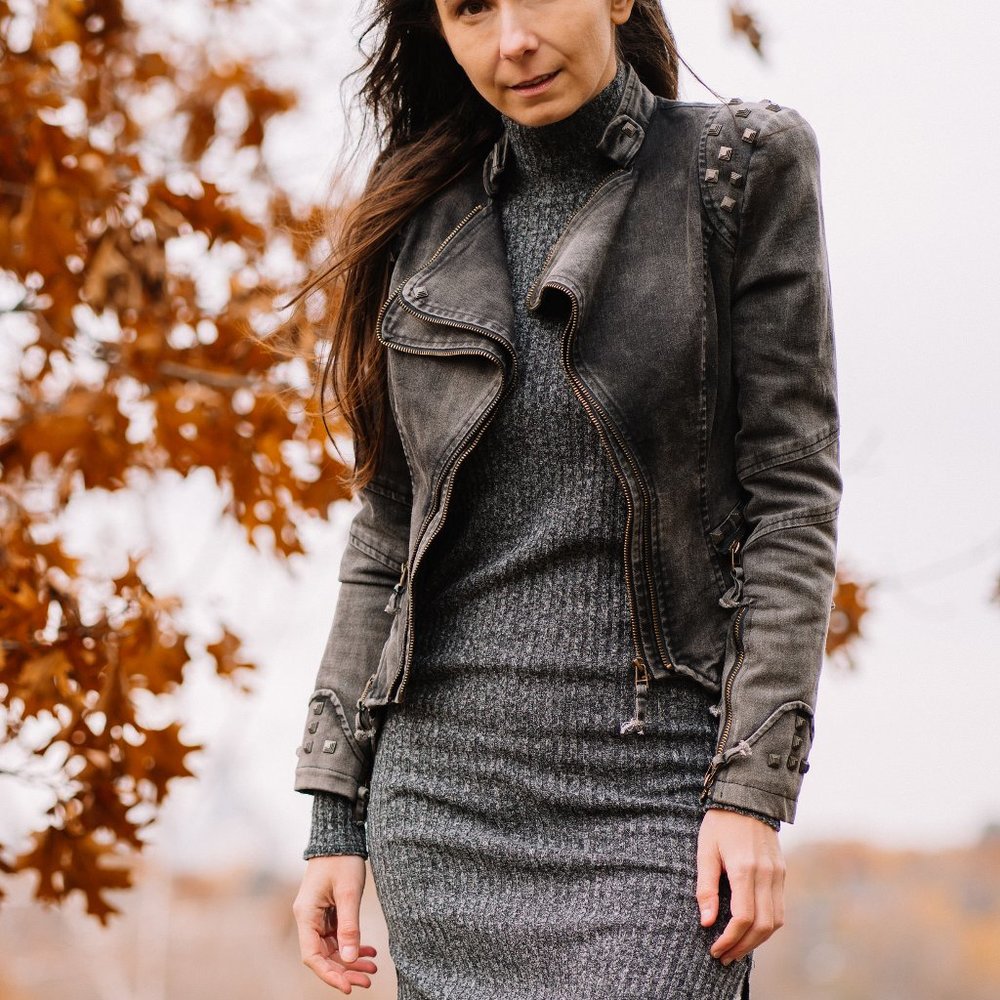 Distressed and Studded jacket